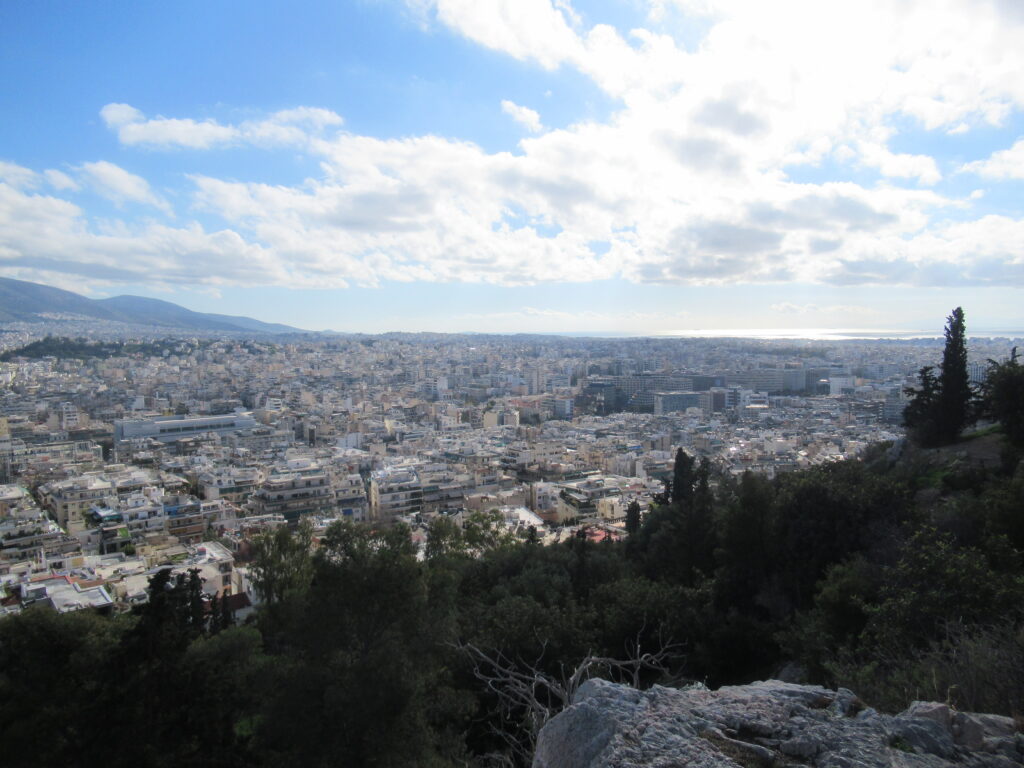 Blick über einen Teil von Athen 