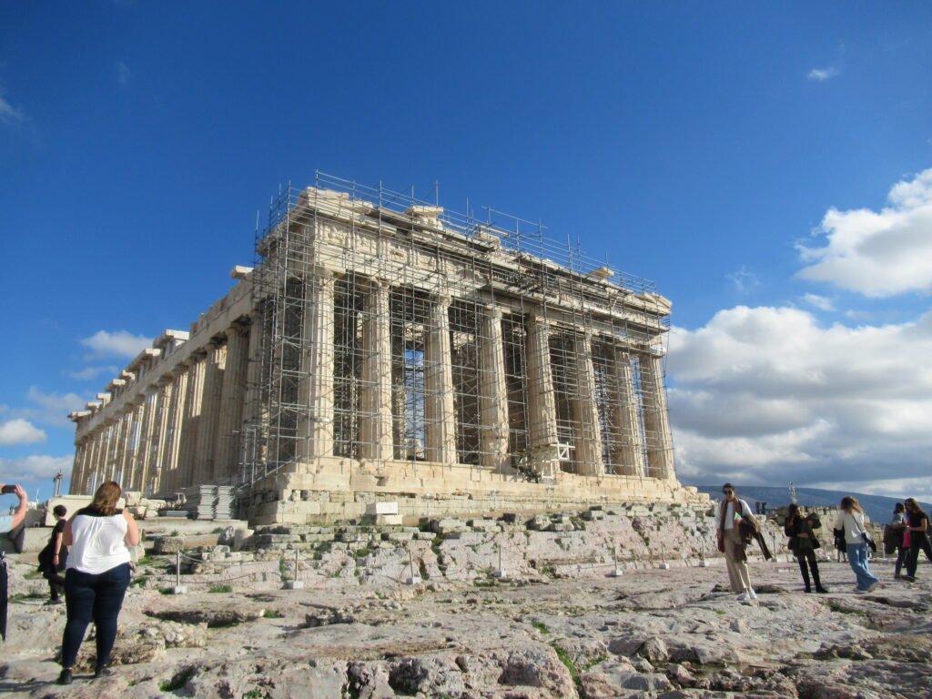 Die Restaurierungsarbeiten in der Akropolis (hier am Parthenon) kommen nie zum Erliegen