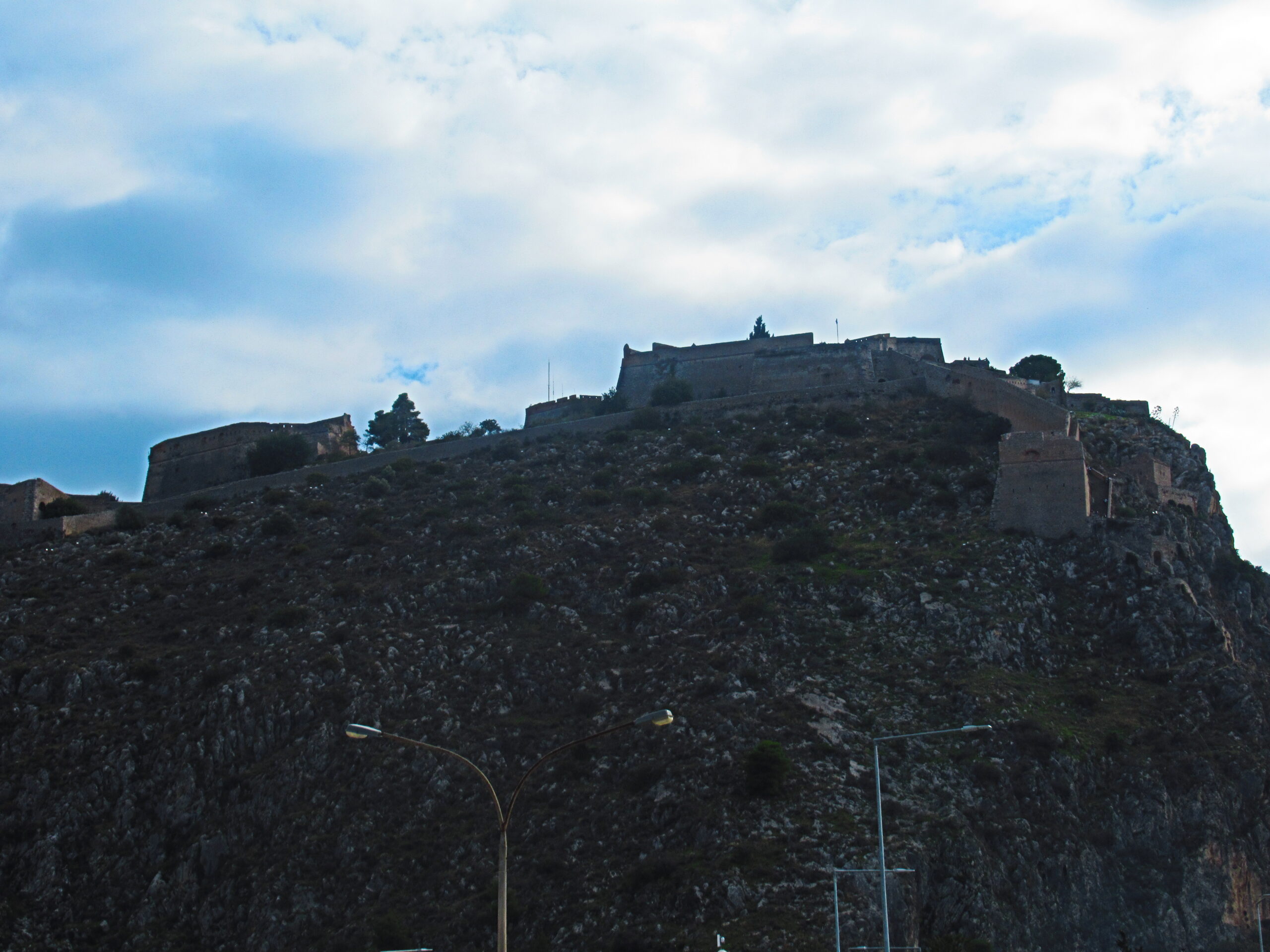 Die Festung Palmidi von der Seite